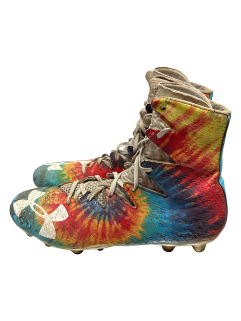 Vist Large View of Product Image Which is Used Under Armour Adult FB Cleats Orange Senior 10.5