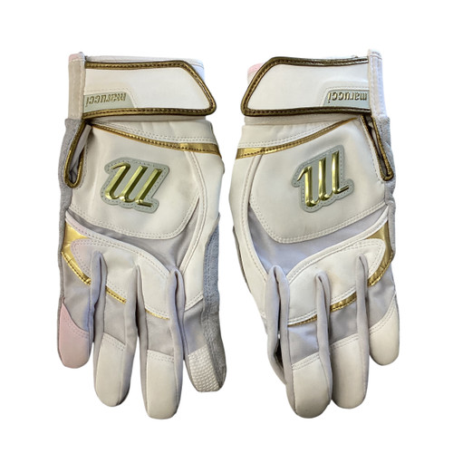 Used Marucci BB/SB Batting Gloves White LG 11760-S000077409