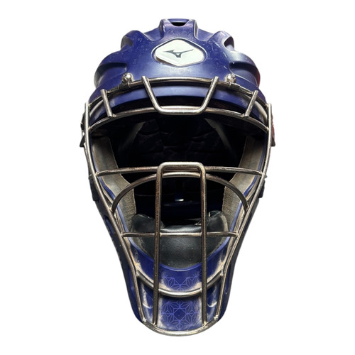 Used Mizuno SAMURAI Catchers Helmet w/Mask Navy Blue One Size 11375-S000362037