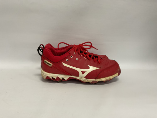 Vist Large View of Product Image Which is Used Mizuno MIZUNO SOFTBALL CLEATS BB/SB Cleats Red Youth 09.0