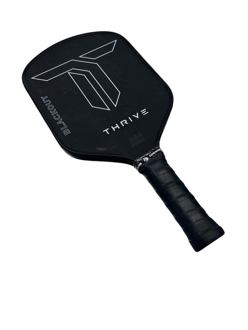 Vist Large View of Product Image Which is Used BLACKOUT THRIVE Pickleball Racquet Black