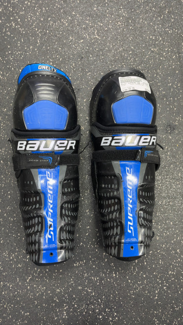 Used Bauer SUPREME ONE LTX PRO Junior Shin Guards Black 10" 10589-S000414564