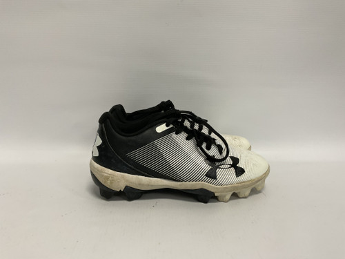 Vist Large View of Product Image Which is Used Under Armour BB/SB Cleats Black And White Junior 01.5