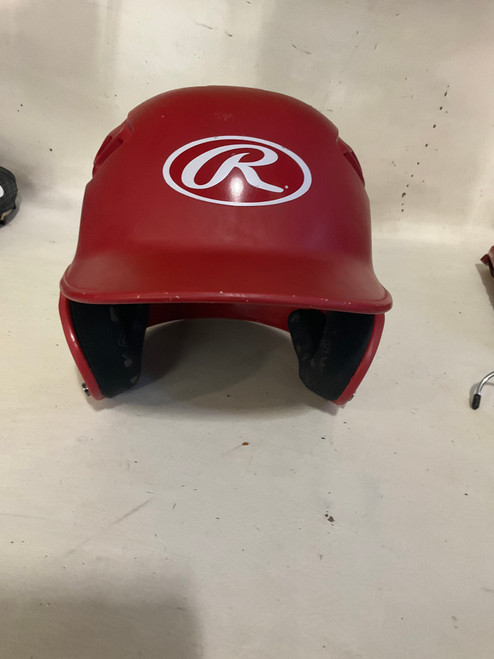 Used Rawlings BATTING HELMET Batting Helmet No Mask Red MD 11790-S000045807