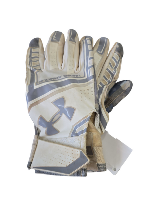 Used Under Armour BB/SB Batting Gloves Grey LG 11617-S000326902