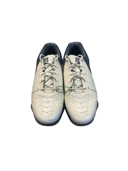 Used Under Armour Jr Golf Shoes White And Navy Blue Youth 07.0 11706-S000356124