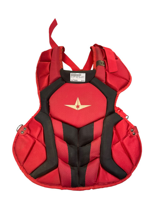 Used All Star CHEST PROTECTOR Catchers Chest Protector Red Intermed 11768-S000224626