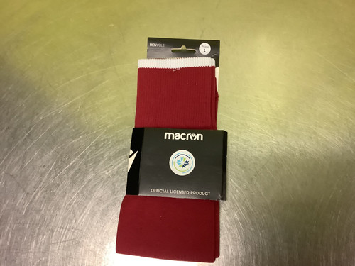 Used MACRON REPLICA SOCKS Soccer Socks Maroon LG 11686-S000044266