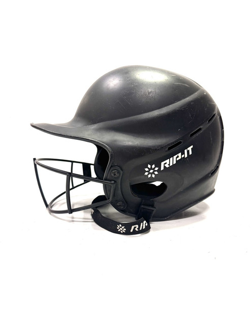 Vist Large View of Product Image Which is Used RIP-IT 6 1/2 - 7 3/8 Batting Helmet w/Mask Black One Size