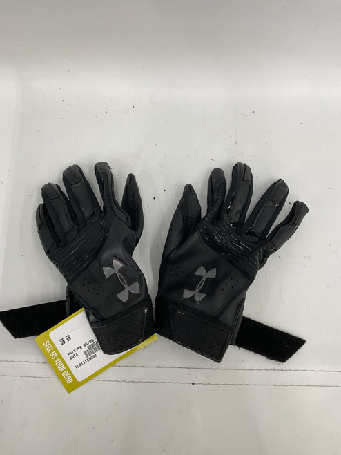 Used Under Armour BB/SB Batting Gloves Black SM 11871-S000017082