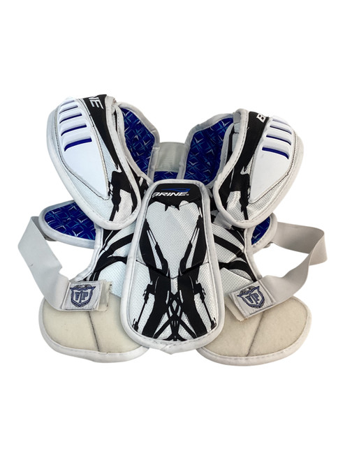 Used Brine VIP Lacrosse Shoulder Pads White MD 11709-S000068827