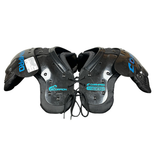 Vist Large View of Product Image Which is Used Champro SCORPION Football Shoulder Pads Black XXS