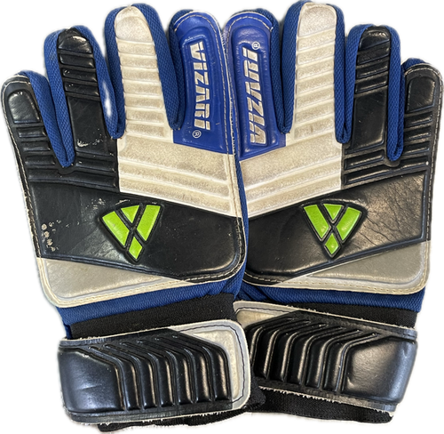 Used Vizari Soccer Goalie Gloves Navy Blue 5