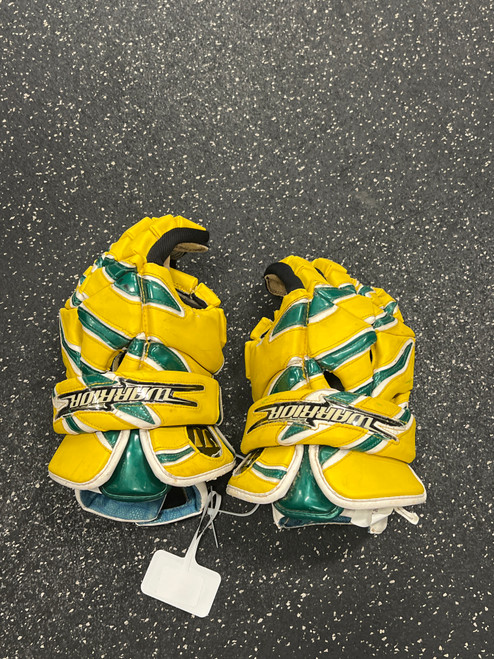 Used Warrior PREDATOR Lacrosse Gloves Mens Green And Yellow 13" 11726-S000282473