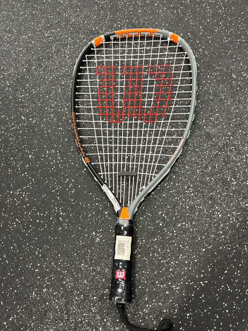 Used Wilson NITRO Adult Racquetball Racquet Black And Grey Unknown 11726-S000282477