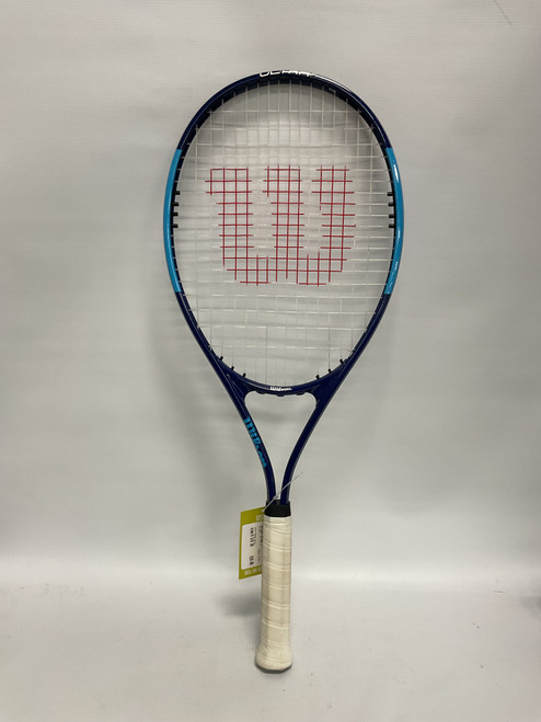 Vist Large View of Product Image Which is Used Wilson ULTRA + Adult Tennis Racquet Royal Blue 4 3/8"