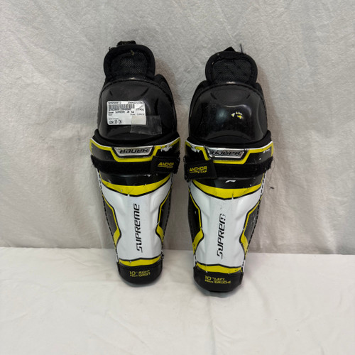 Vist Large View of Product Image Which is Used Bauer SUPREME Junior Shin Guards Black 10"