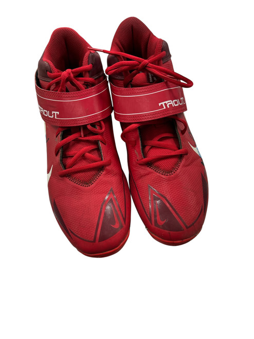 Used Nike TROUT BASEBALL 10.5 BB/SB Cleats Red Senior 10.5