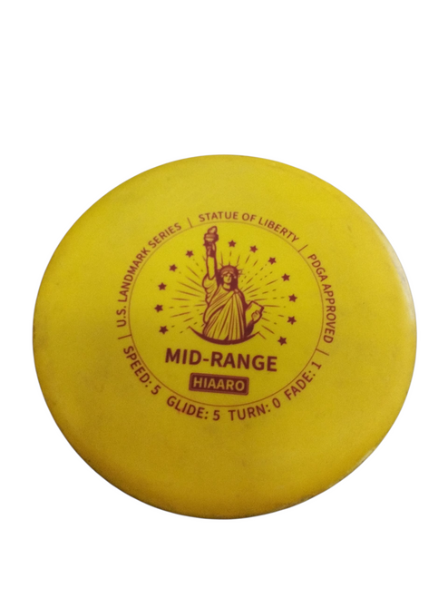 Used HIAARO LANDMARK SERIES Disc Golf Mid Range Yellow 150g 11866-S000025513