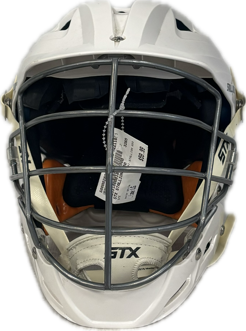 Vist Large View of Product Image Which is Used STX STALLION 650 Lacrosse Helmet White MD