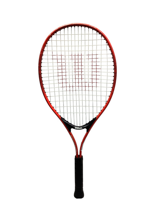 Vist Large View of Product Image Which is Used Wilson FEDERER 25 Adult Tennis Racquet Red 4 1/4"