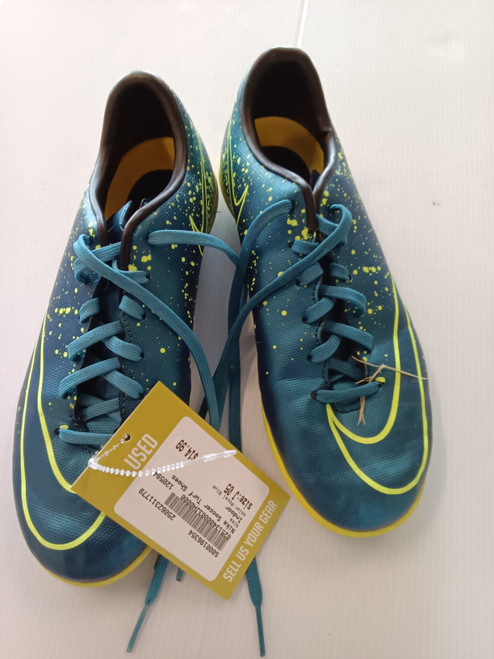 Vist Large View of Product Image Which is Used Nike Soccer Turf Shoes Royal Blue Junior 05