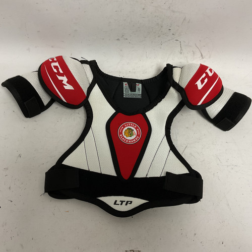 Used CCM LTP LITTLE BLACKHAWKS Youth Shoulder Pads LG 11855-S000186732