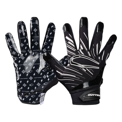 Vist Large View of Product Image Which is New Cutters Game Day Pro Receiver Football Gloves Limited Edition Black Lux- Adult XL