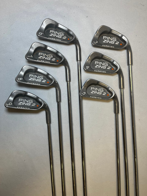 Used Ping ZING 2 ORANGE DOT Mens Iron Set RH 3I-9I 11490-S000262683
