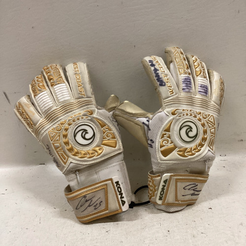 Used WEST COAST KONA GOALIE GLOVES Soccer Goalie Gloves Gold 6 11725-S000487469