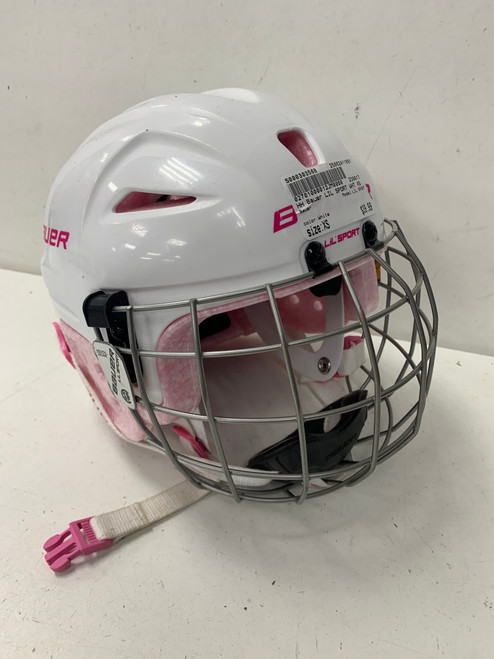 Used Bauer LIL SPORT Helmet Cage Combo White XS 11891-S000303568