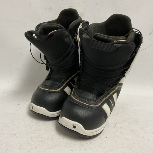 Used Burton RULER S Boys Snowboard Boots Black And White Junior 06 11855-S000186752