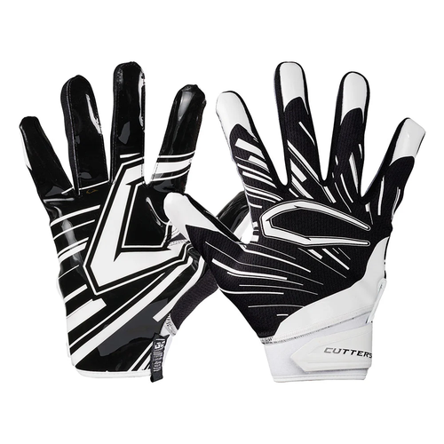 Vist Large View of Product Image Which is New Cutters Game Day Pro Receiver Football Gloves Black- Adult LG
