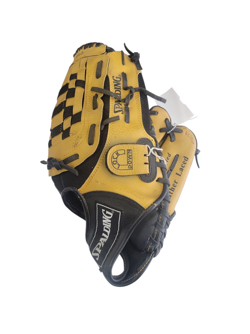 Used Spalding 18459 GLOVE BB/SB Glove RH Throw Brown 12" 11708-S000180222