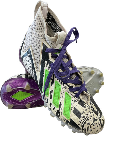 Vist Large View of Product Image Which is Used Adidas Adult FB Cleats White Senior 7.5