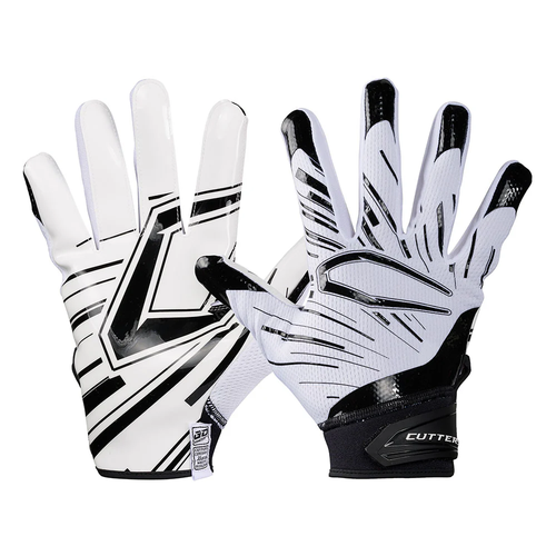 Vist Large View of Product Image Which is New Cutters Game Day Pro Receiver Football Gloves White- Adult MD
