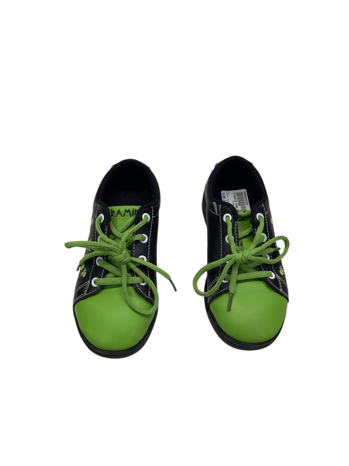 Used PYRAMID BOWLING SHOES Bowling Shoes Black And Neon Green Junior 01 11347-S000249703