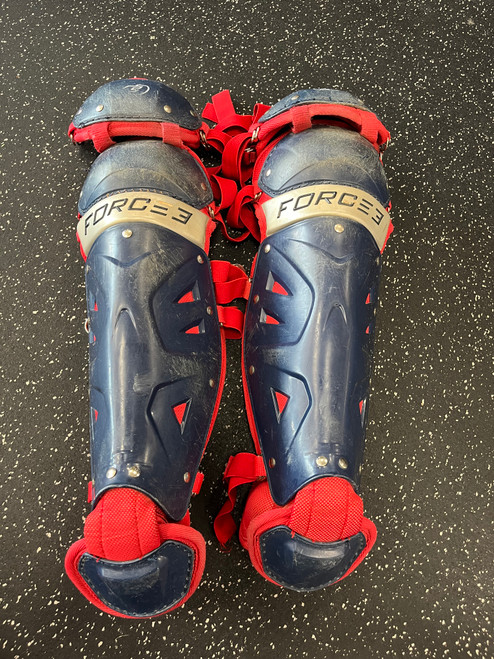 Used FORC3 Catchers Leg Guards Red Youth 11849-S000028937