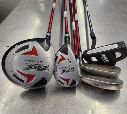 Used Powerbilt TPX Jr Package Set LH Red 5 Piece 10589-S000414704