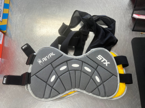 Vist Large View of Product Image Which is Used STX RIVAL Lacrosse Rib Pads Black MD 11497-S000149564