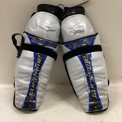 Used Bauer SUPREME Senior Shin Guards White 13" 11725-S000487525