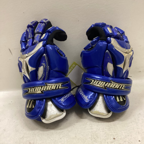Used Warrior SUPER FREAK Lacrosse Gloves Mens Royal Blue And Chrome 13" 11725-S000487529