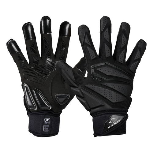 Vist Large View of Product Image Which is New Cutters Force 6.0 Lineman Football Gloves Black- Adult LG