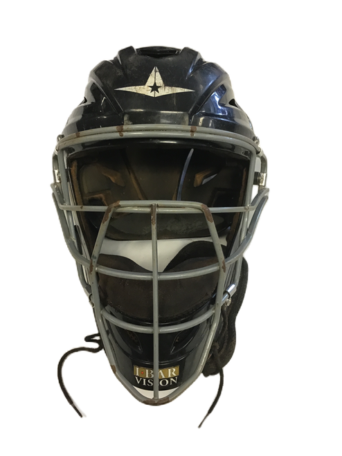 Used All-Star MVP2410 Catchers Helmet w/Mask Black One Size 11730-S000065386