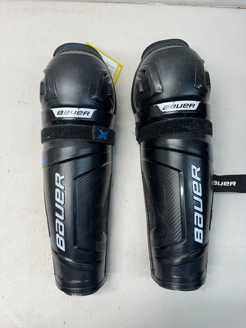 Used Bauer X SHINGUARDS Intermediate Shin Guards Black And Royal Blue 14" 11835-S000195494