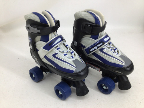 Used Mongoose FOCUS SERIES JR 1-4 QUAD SKATES Junior Roller Quad Skates Royal Blue Adjustable 11752-S000066338
