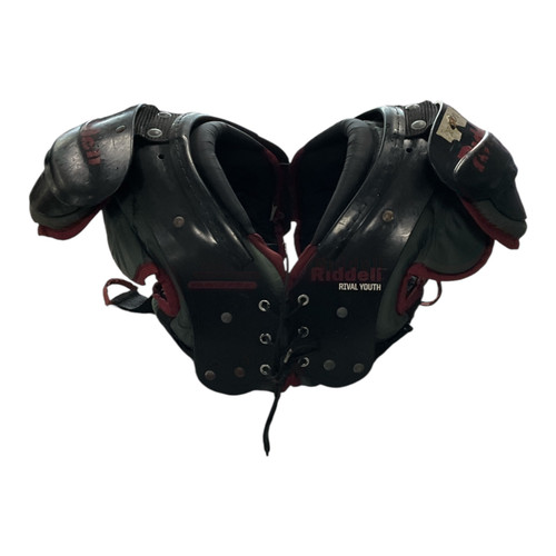 Used Riddell RIVAL YOUTH FB Shoulder Pads Black LG 11362-S000160855