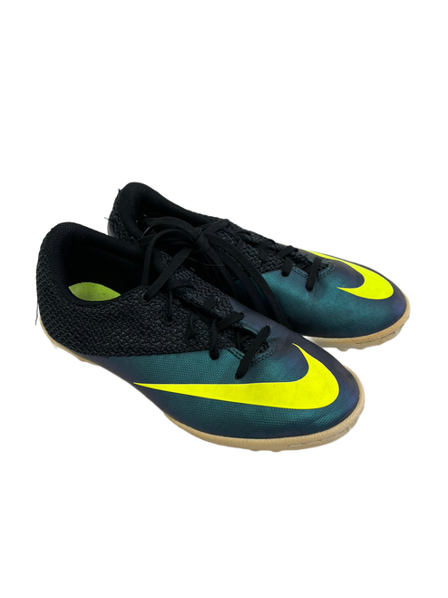 Vist Large View of Product Image Which is Used Nike Mercurial Jr 4 navy Blue Soccer Turf Shoes