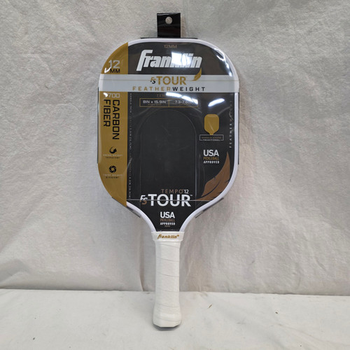 Vist Large View of Product Image Which is Franklin FS TOUR FEATHERWEIGHT Pickleball Racquet Black