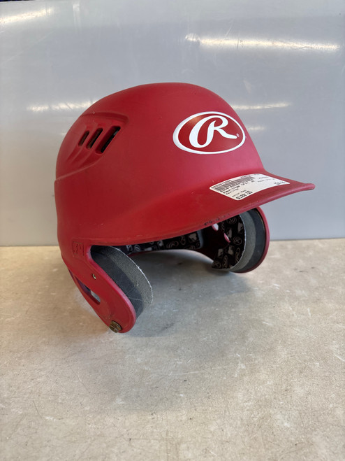 Vist Large View of Product Image Which is Used Rawlings CFX1 JR Batting Helmet No Mask Red One Size
